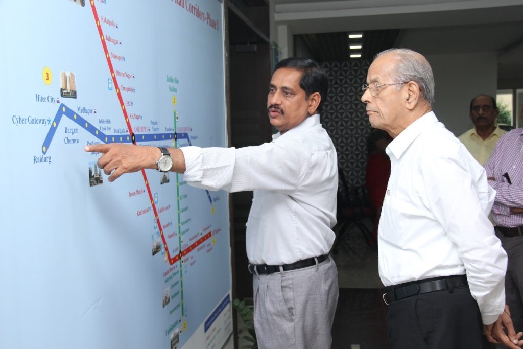 Dr E Sreedharan visited Metro Rail Bhavan Hyderabad