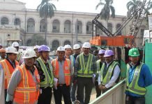 Lucknow Metro | LMRC MD inspects ongoing construction works from Charbagh