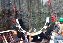 Mumbai Metro | MMRC lowers second TBM Vaitarna-3 in Mumbai Metro 3 UG section