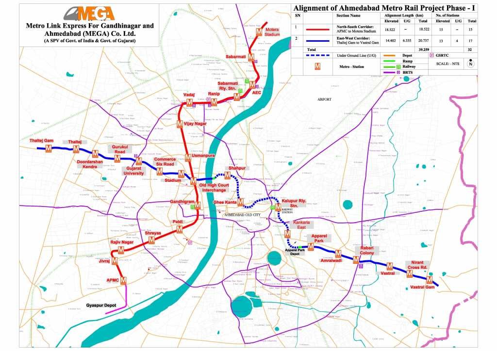 Ahmedabad Metro Progress Ahmedabad Metro Station List Ahmedabad Metro ...