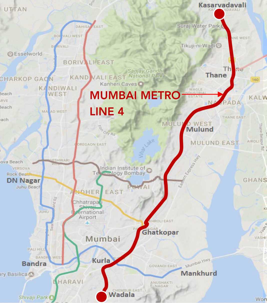 metro rail route mumbai