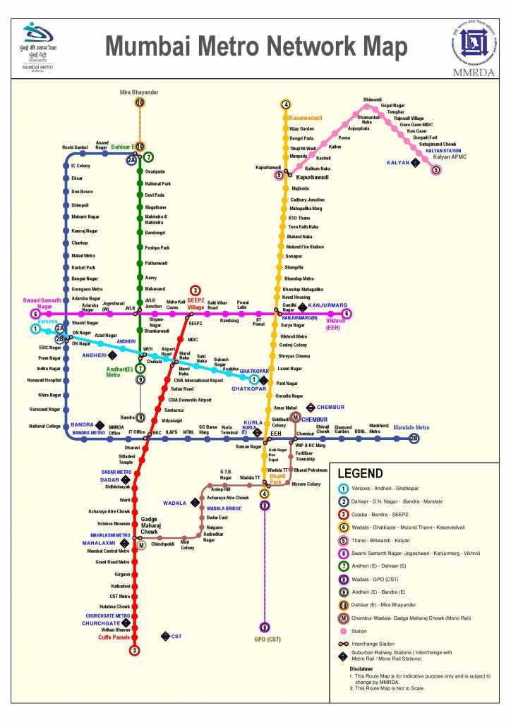 Mumbai Metro Line Map