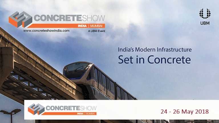 UBM India’s 6th edition of the Concrete Show India (CSI) kick-off from May 24