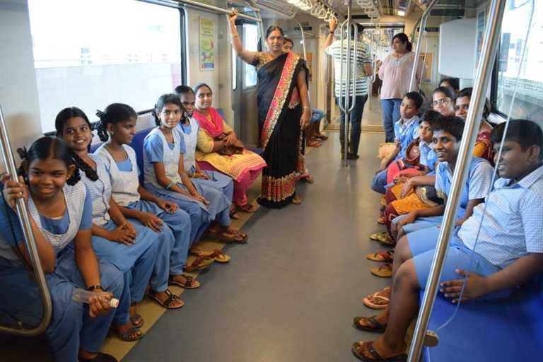 Chennai Metro | Around 150 differently-abled students take joyride in train
