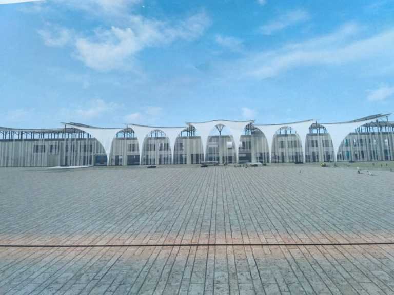 Vadodara’s Bullet Train station image themed around Banyan Tree