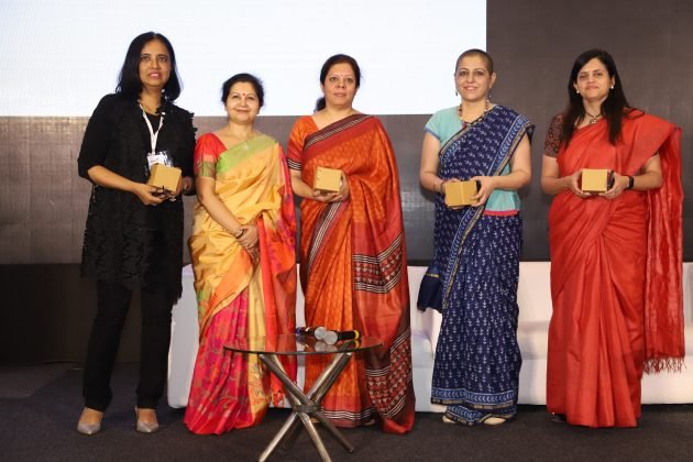 Left to right: Sonali Rastogi, Founder Partner of Morphogenesis; Mili Majumdar, Managing Director of GBCI India and Senior Vice President, USGBC; Anita Arjundas, Business Leader; Teenaa Kaur Pasricha, Independent Director and Film Producer, Green Earth Pictures and Ashwini Bhide, Managing Director, Metro Rail Corporation at Women in Green Power Luncheon