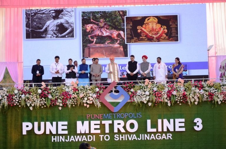 PM Modi lays foundation stone for Pune Metro Line 3