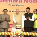 PM Narendra Modi lays foundation stone of two metro corridors — Thane-Bhiwandi-Kalyan Metro&Dahisar-Mira-Bhayander Metro and CIDCO housing scheme in Maharashtra.