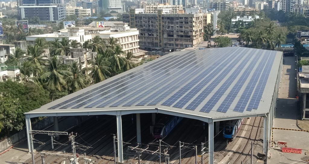 Mumbai Metro One Installs Solar Panels At Metro Depot Metro Rail News