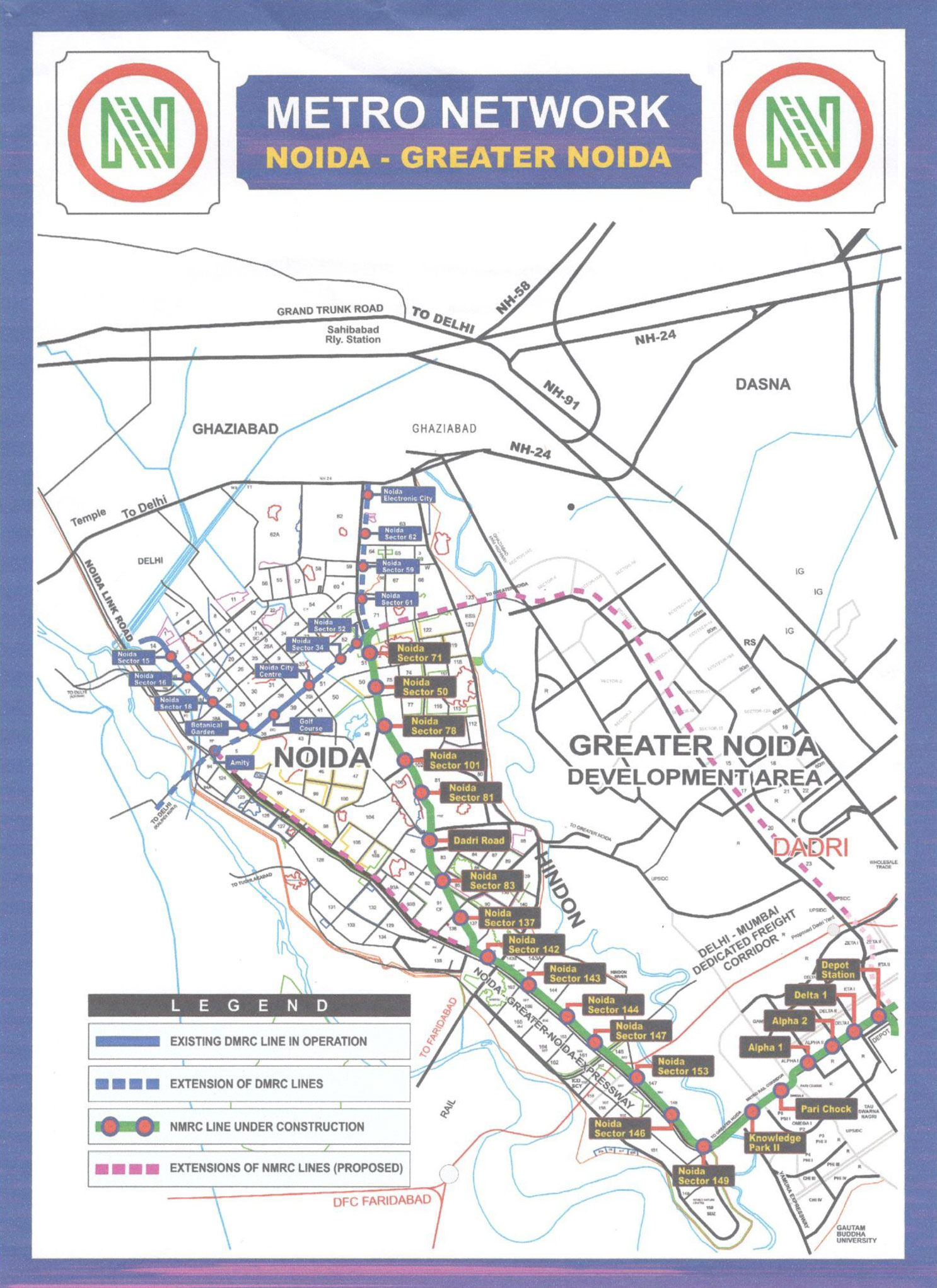 Noida Sector 62 Metro Map - Map of world