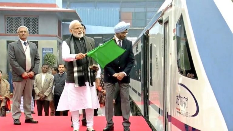 PM Modi flags off engine-less Vande Bharat Express