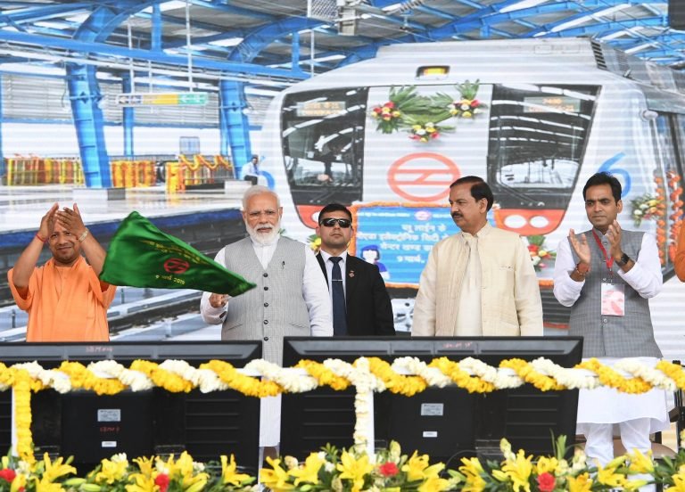 PM Modi flags off Noida City Centre-Electronic City section of Delhi Metro’s Blue Line
