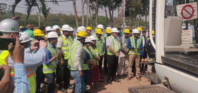 Bhopal Metro started its first Initial Test pile