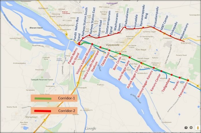 Vijayawada Metro Route Map