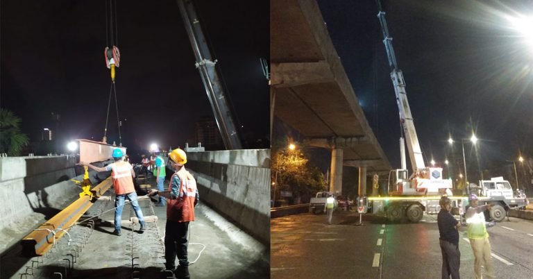 Rail Tracks Unloaded For Mumbai Metro Line 7