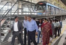 Governor with family members travel in Metro Rail Governor with family members travel in Metro Rail