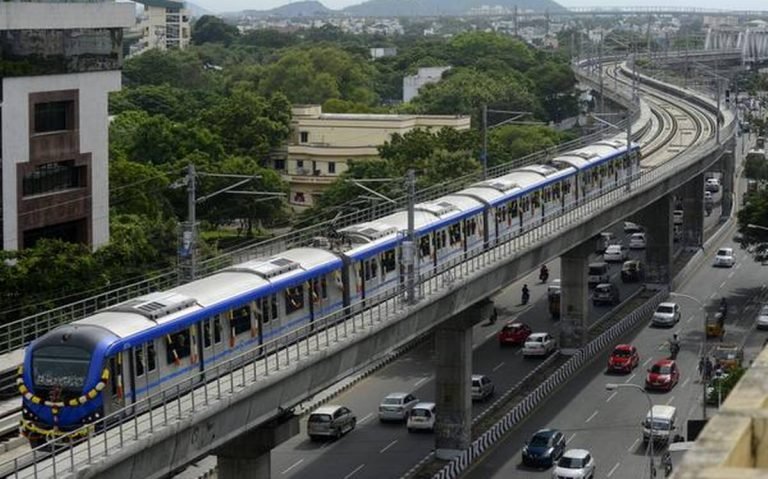 By next April trial runs on the extended line of Chennai metro