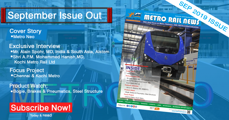 Metro Rail News September 2019 issue Published