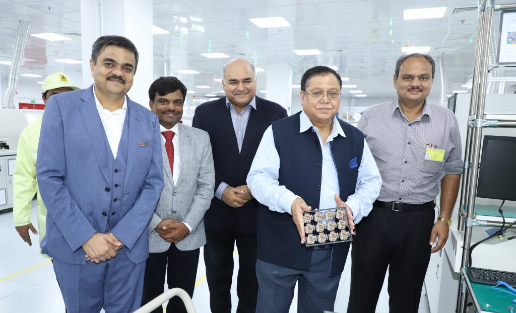 •	L-R , Ashish P. Dhakan , MD & CEO , Prama Hikvision India , Dr V.K. Saraswat (Member, Niti Aayog) and Dr. Neeraj Sinha (Adviser, Science & Technology) inaugurated the Prama Hikvision’s Manufacturing Facility on Tuesday in Vasai. 