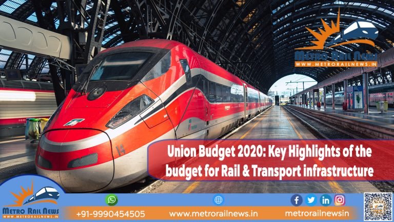 Union Budget 2020: Key Highlights of the budget for Rail & Transport infrastructure
