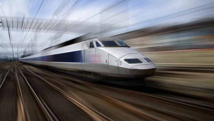 TGV train at speed (blurred motion)