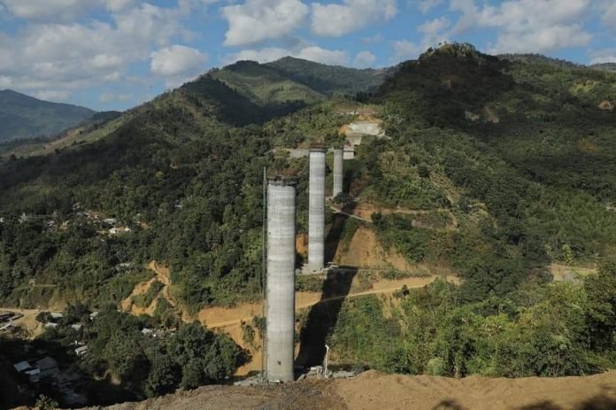 Indian Railways constructing world's tallest pier bridge in Manipur.