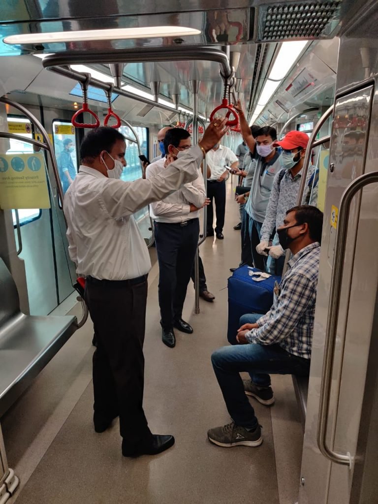 UPMRC Chief boards Lucknow Metro for Inspection