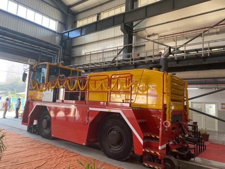 MMRDA Flags Off Italian Model Road-Cum-Rail Mover Loco-Tractor