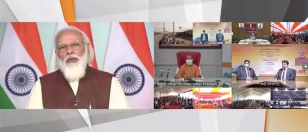 PM Modi inaugurates the New Bhaupur- New Khurja section