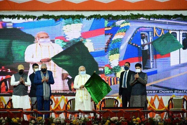 PM Modi inaugurates Kolkata Metro’s North-south corridor from Noapara to Dakshineswar
