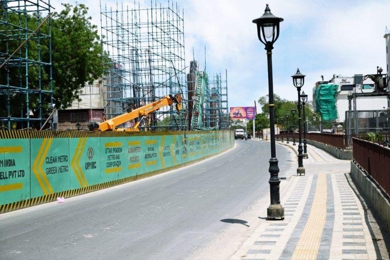 Agra Metro first station is now taking shape