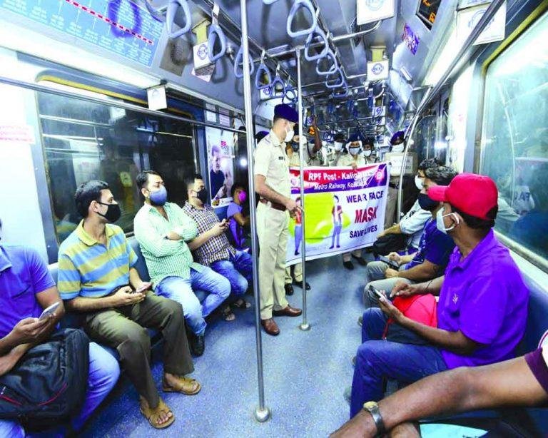 NO MASK- NO METRO Campaign continues in Kolkata Metro