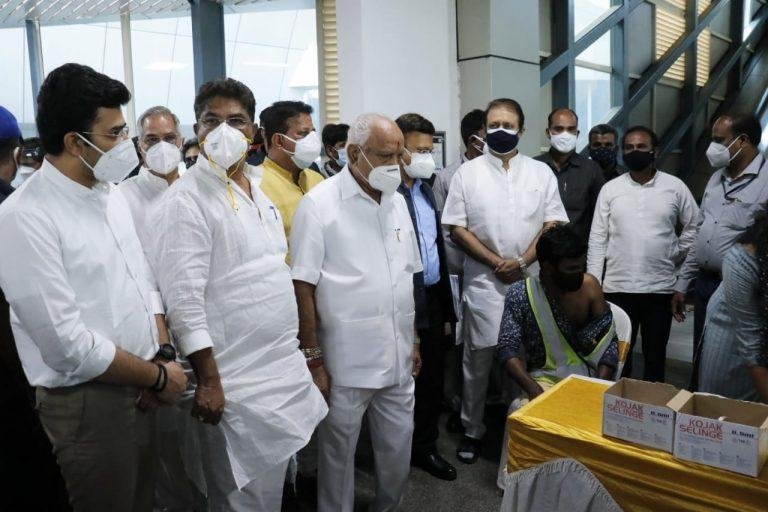 Namma Metro’s employee get Covid-19 vaccination at Metro Stations