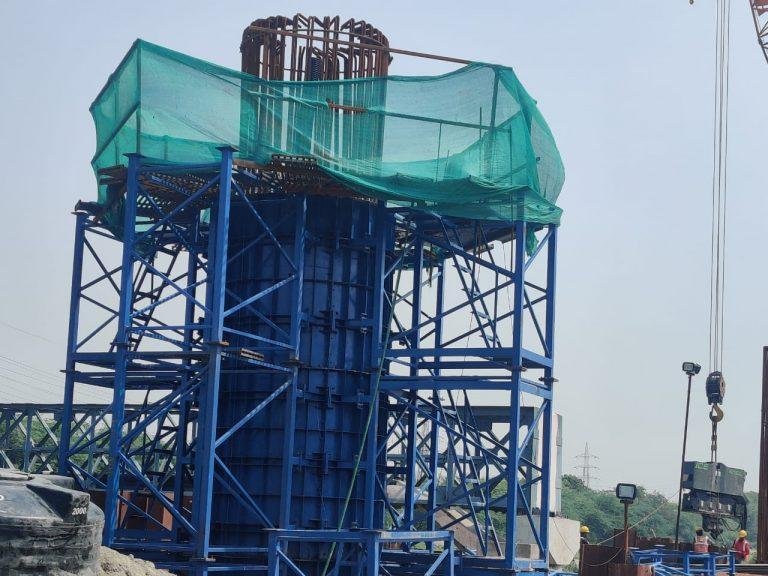 First pier of elevated RRTS corridor in Delhi has been constructed