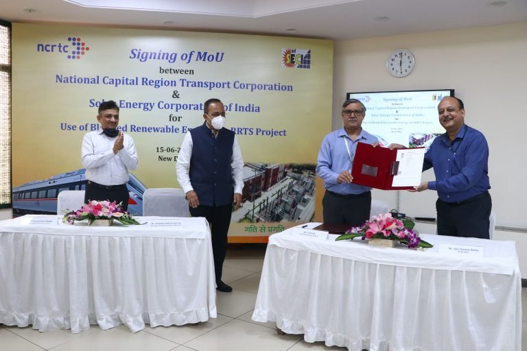 NCRTC signs MoU with SECI for use of blended renewable energy for its Delhi-Ghaziabad-Meerut RRTS Corridor