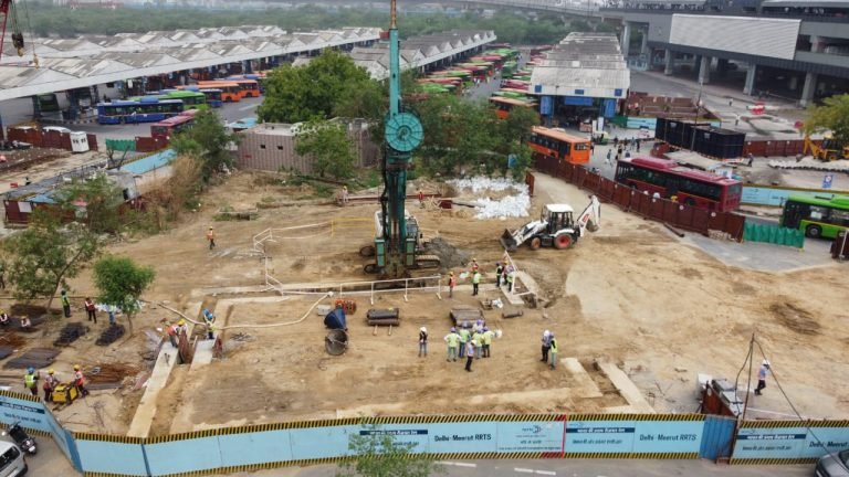 Construction of Launching shaft for tunneling started in Anand Vihar, Delhi for India’s first RRTS corridor