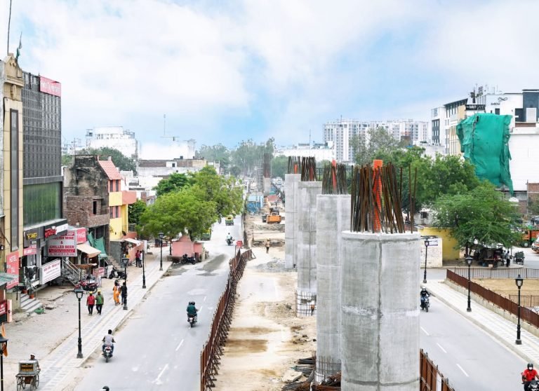 Work on 100 pile capes and 62 pillars completed for Agra Metro