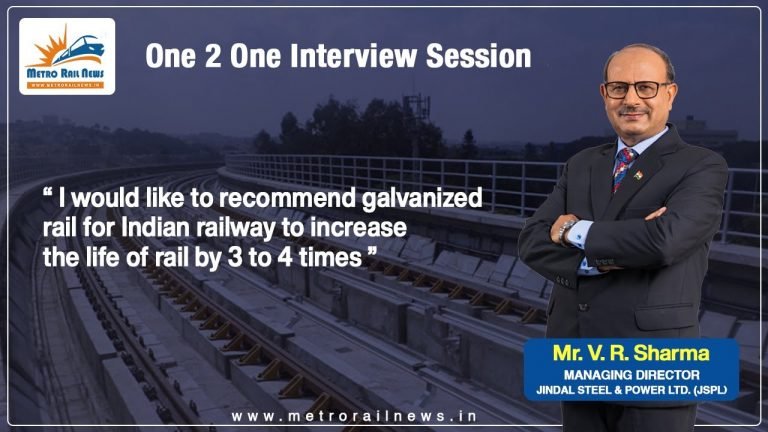 Mr. V. R. Sharma, MD, JSPL Recommended Galvanized Rails for Indian Railways