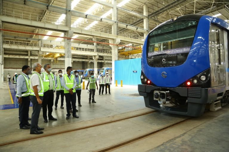 First Metro Train Set of Chennai Metro Overhauled for Passenger Service
