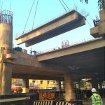 All 48 Double-T Girders for entire concourse area successfully placed for Taj East Gate Metro Station