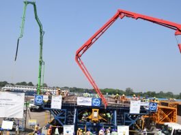 First Full Span 40 m Box Girder being cast for Mumbai - Ahmedabad High-Speed Rail corridor by National High-Speed Rail Corporation Limited (NHSRCL)
