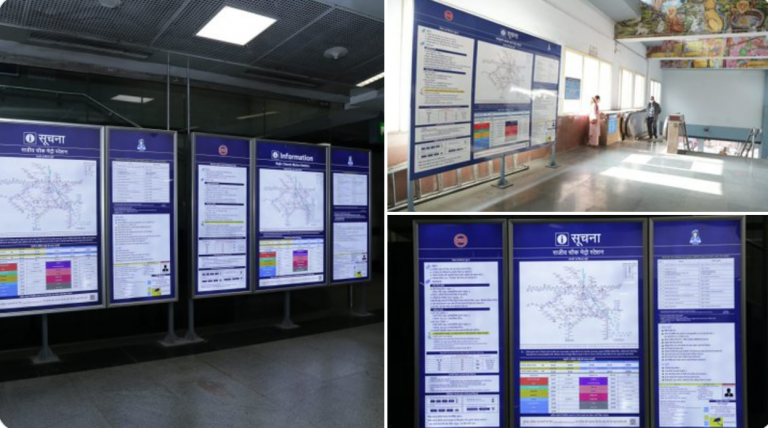 DMRC installs information signages at Phase I and II metro stations