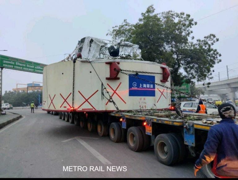 1st STEC TBM has arrived at Anand Vihar for Delhi – Meerut RRTS