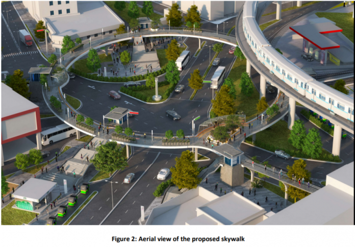 skywalk to connect metro and the BMTC terminal at Banashankari