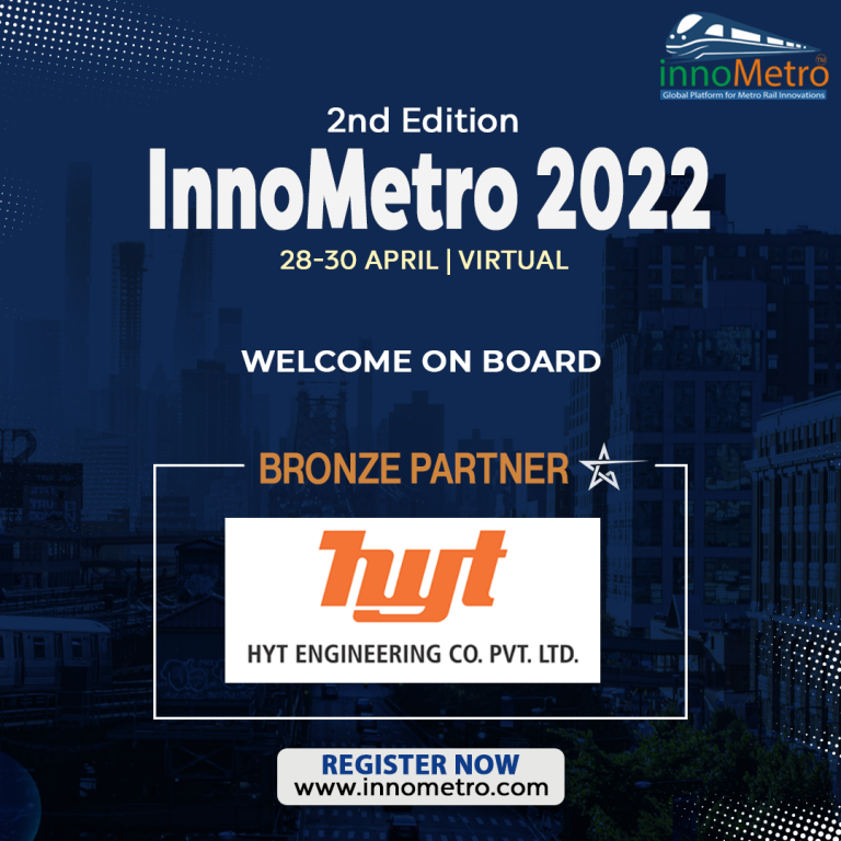 InnoMetro 2022 welcomes on board Bronze Partner- ‘HYT Engineering Company Pvt Ltd’
