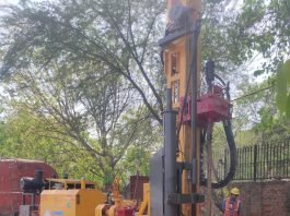 Magenta line underground construction
