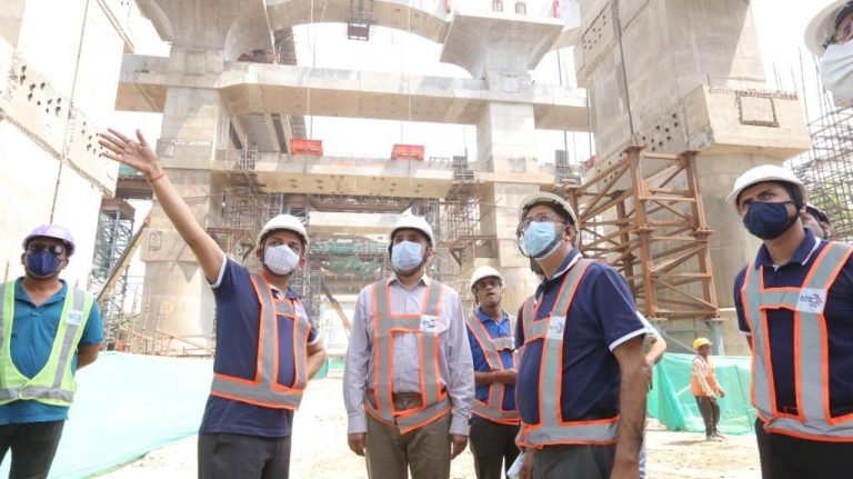Officials inspects the Delhi-Ghaziabad-Meerut RRTS Corridor