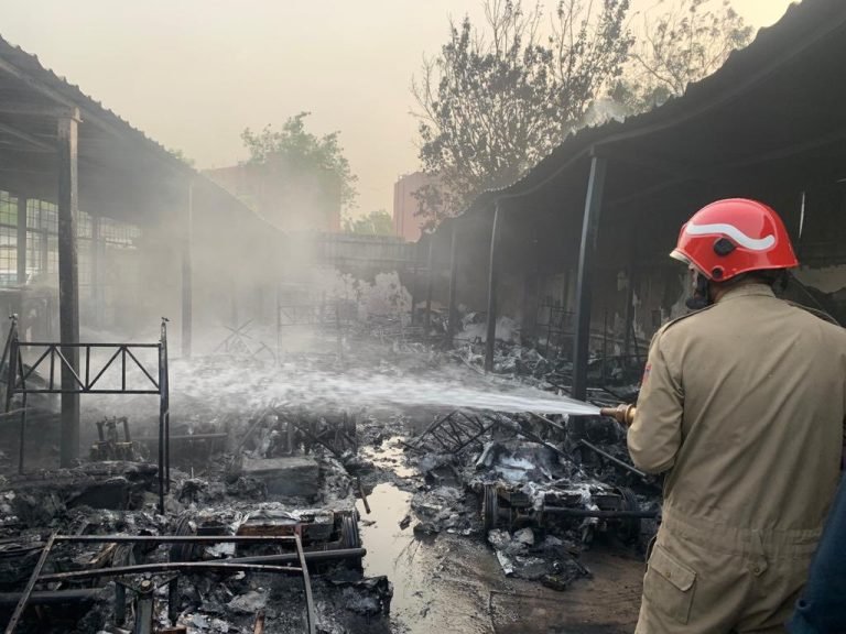 Major fire breaks out in Delhi’s Jamia Nagar metro station parking