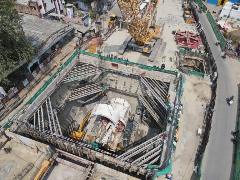 Third part of TBM lowered for Kanpur metro’s corridor-1