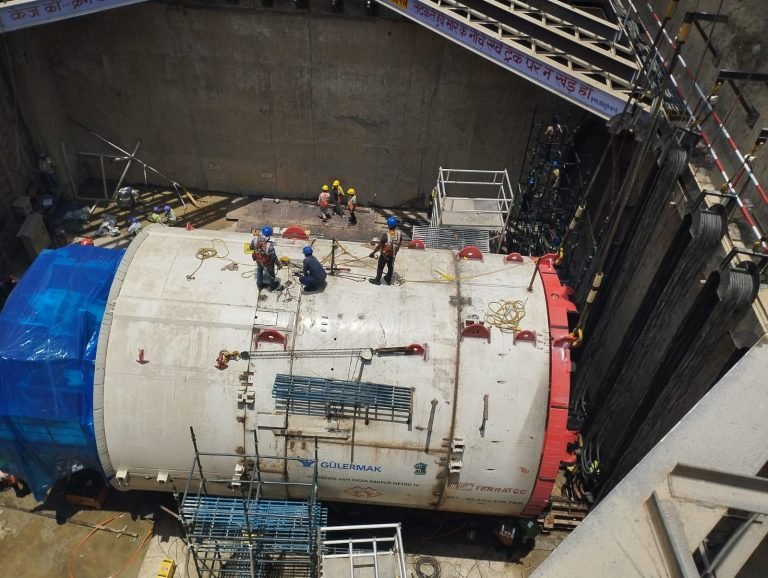 Last part of the TBM for Kanpur Metro lowered, construction to start soon